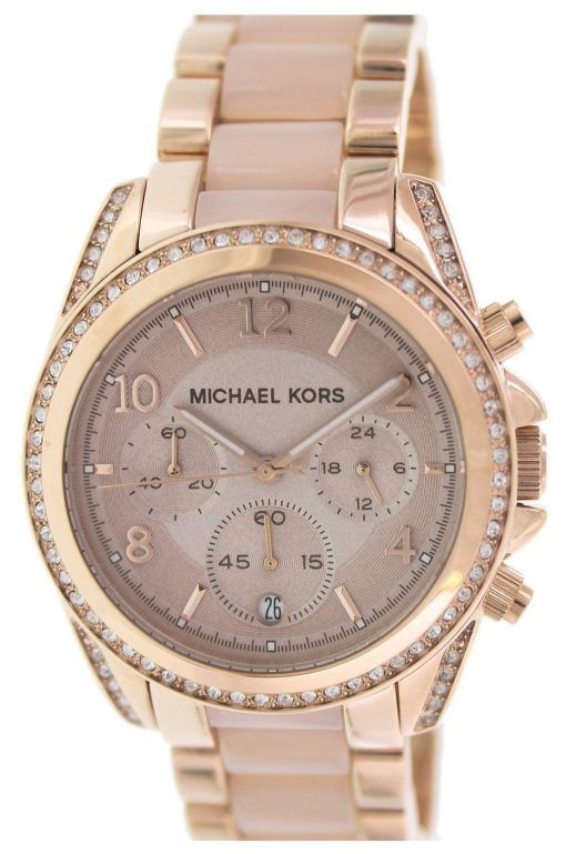 Montre Michael Kors Blair chronographe cristaux MK5943 féminin
