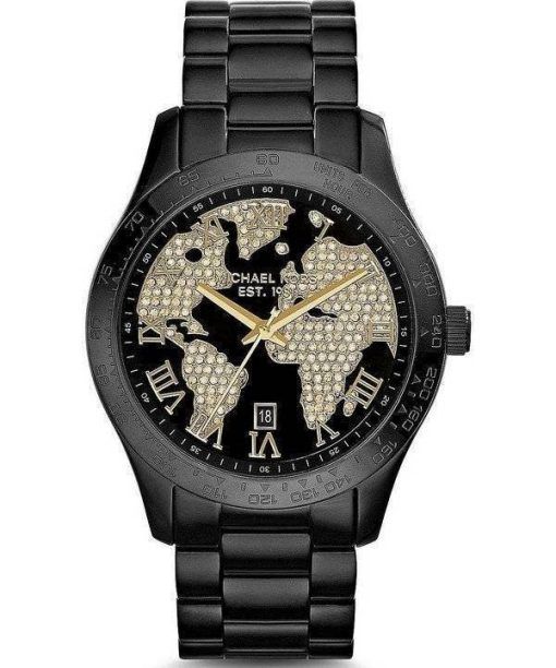 Michael Kors Layton cristaux Black Watch de l'IP MK6091 féminin