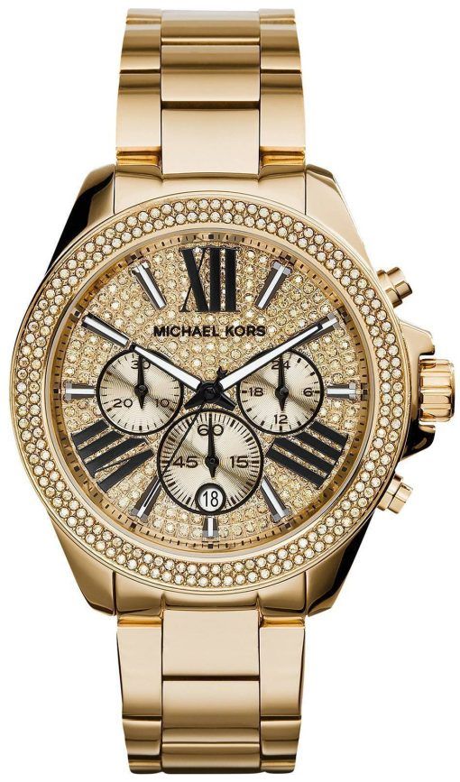 Michael Kors Wren Chronograph Crystal Pave Dial MK6095 Womens Watch