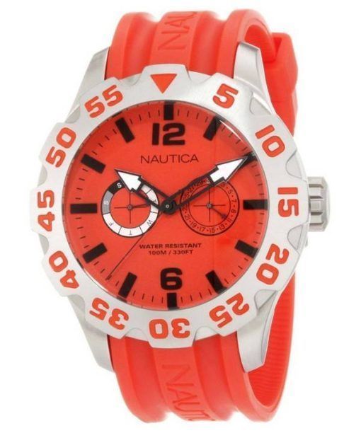 Nautica BFD 100 cadran rouge N16602G montre homme