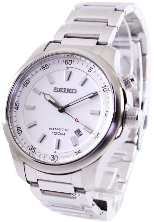 Seiko Neo Sports Kinetic 100M White Dial SKA683P1 SKA683P Mens Watch