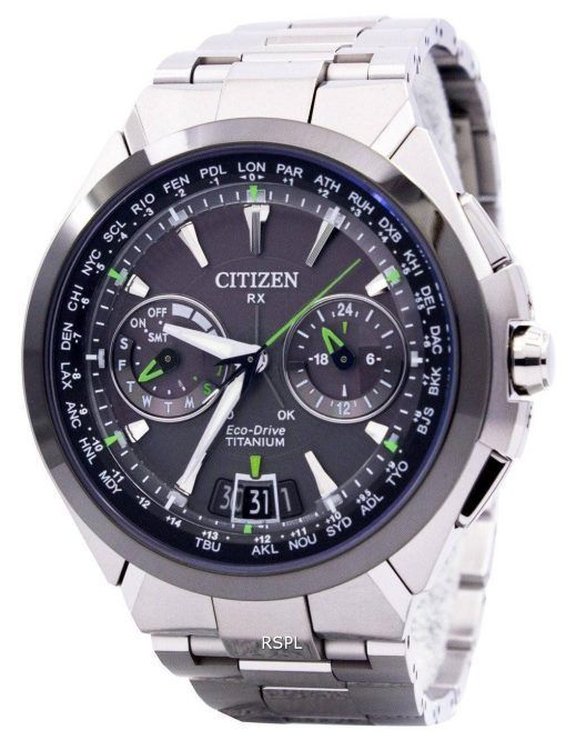 Citizen Eco-Drive Attesa Titanium Satellite vague Air GPS 100M CC1086-50E montre homme