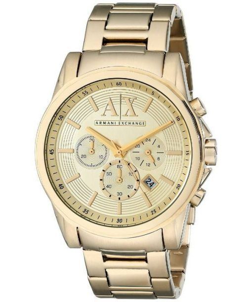 Armani Exchange Quartz chronographe or ton AX2099 montre homme