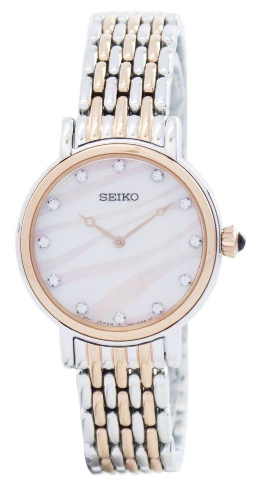 Montre Seiko Quartz cristaux Swarovski SFQ806 SFQ806P1 SFQ806P féminin