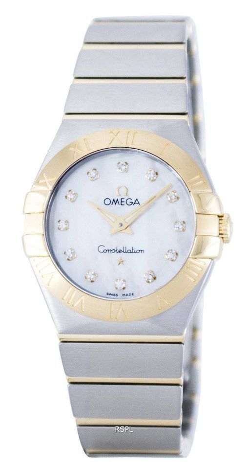 Montre Omega Constellation Quartz diamant Accent Power Reserve 123.20.27.60.55.002 féminin