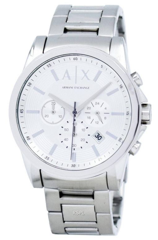 Armani Exchange chronographe cadran argenté AX2058 montre homme