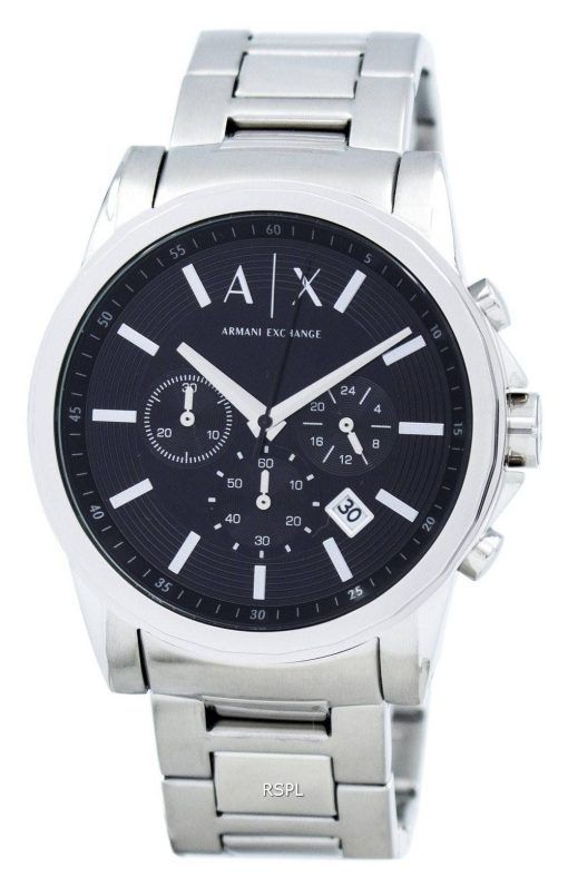 Armani Exchange chronographe cadran noir AX2084 montre homme