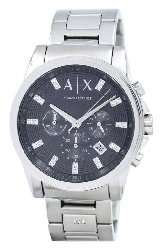 Armani Exchange chronographe cristaux gris cadran AX2092 montre homme