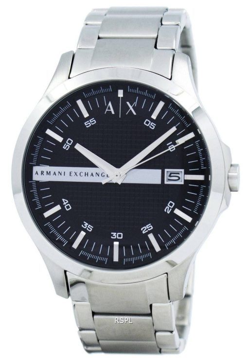 Armani Exchange cadran noir en acier inoxydable AX2103 montre homme