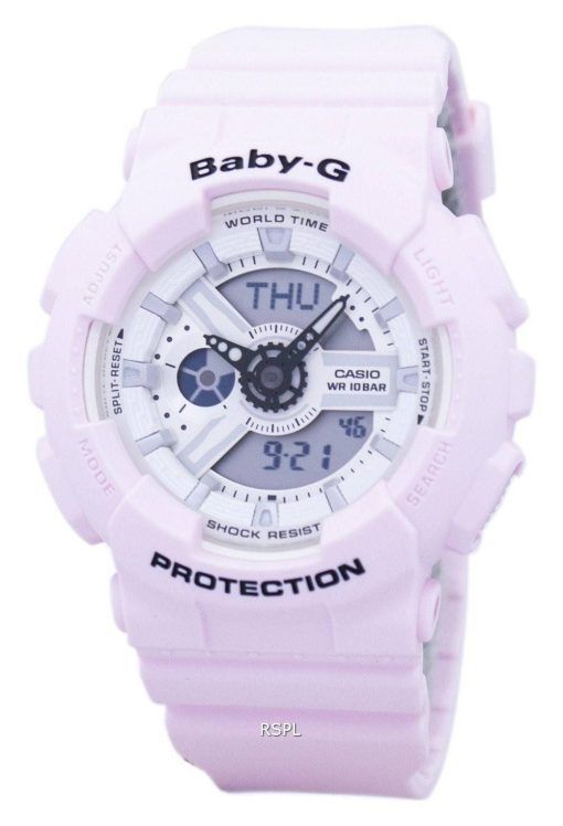 Casio Baby-G résistant aux chocs monde temps analogique numérique BA-110BE-4 a Women Watch