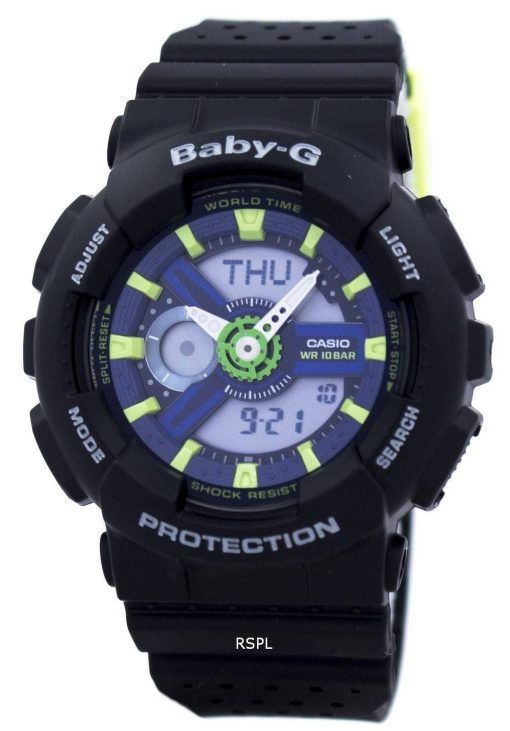 Casio Baby-G résistant aux chocs monde temps analogique numérique BA-110PP-1 a Women Watch