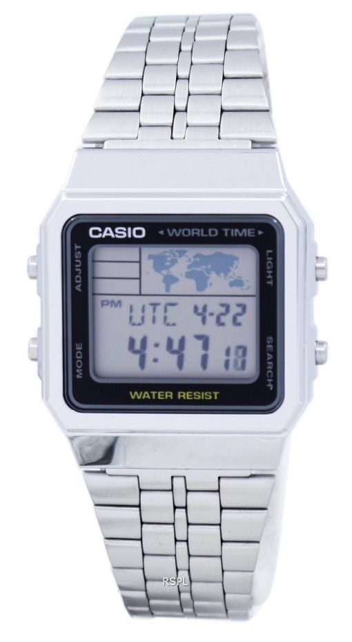 Alarme Casio World Time Digital A500WA-1DF montre homme