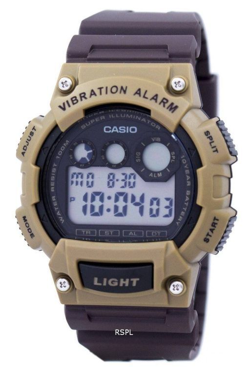 Super Casio Illuminator Vibration alarme numérique W-735H-5AV montre homme