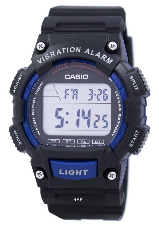 Casio Super illuminateur Dual Time Vibration alarme numérique W-736H-2AV montre homme