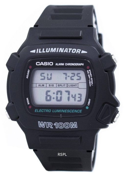Casio Illuminator Electro Luminescence chronographe alarme W-740-1V montre homme