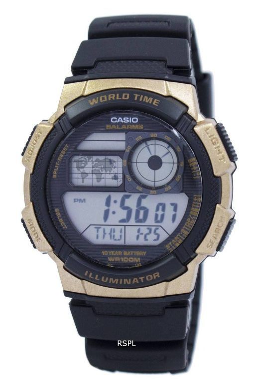 Montre Casio Illuminator monde temps alarme AE-1000W-1A3V AE1000W-1A3V hommes
