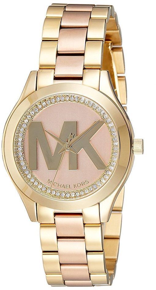 Montre Michael Kors Mini piste Slim Quartz diamant Accent MK3650 féminin