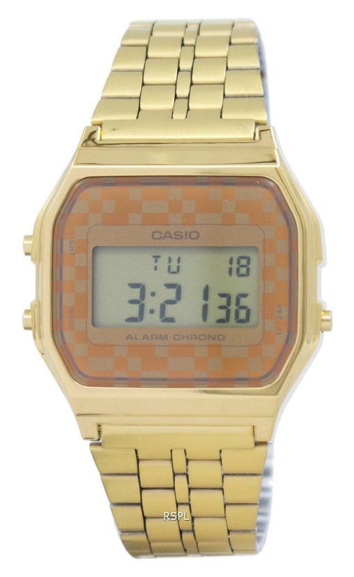 Montre Casio Vintage chronographe alarme numérique A159WGEA-9 a masculin