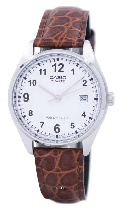 Casio Quartz cadran blanc cuir marron bracelet PSG-1175E-7BDF PSG-1175E-7 b montre homme