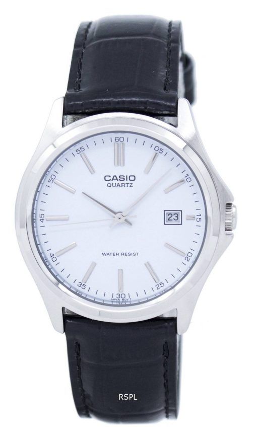 Casio Quartz analogique cadran blanc cuir noir PSG-1183E-7ADF PSG-1183E-7 a montre homme