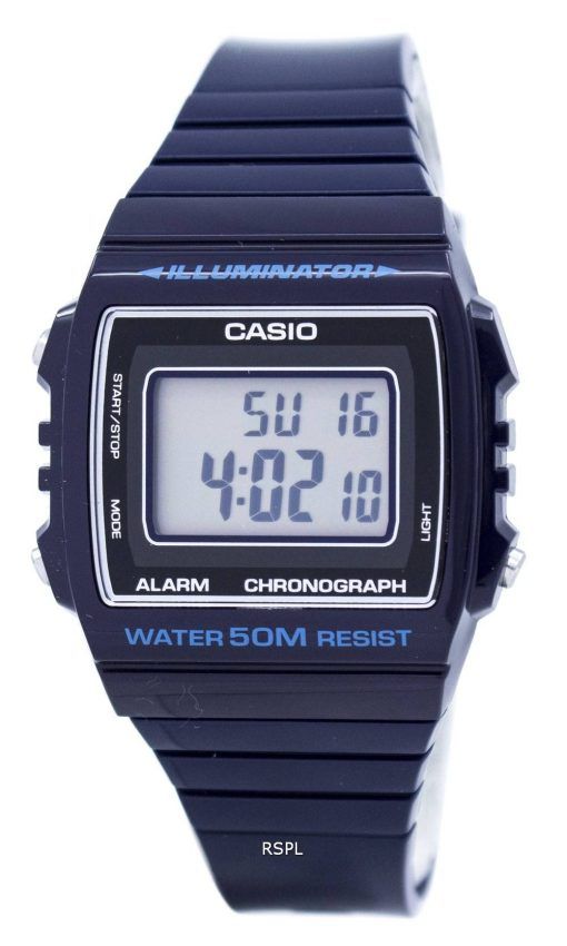 Montre unisexe Casio Digital alarme chronographe W-215H-2AVDF W-215H-2AV
