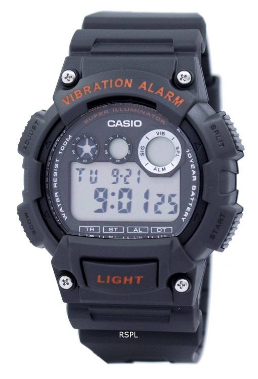 Casio Digital Vibration alarme illuminateur 735H-W-8AVDF W-735H-8AV montre homme