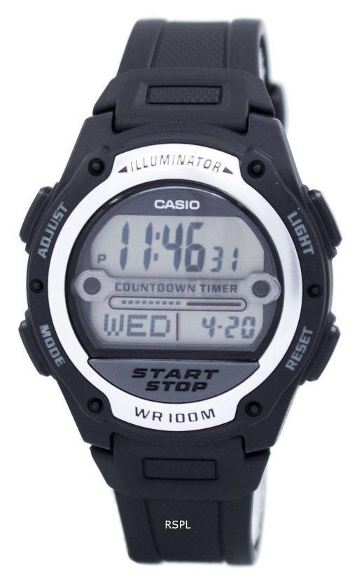 Montre Casio Illuminator monde temps numérique W-756-1AV W756-1AV hommes