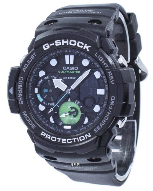 Casio G-Shock Gulfmaster Twin Sensor monde temps GN-1000MB-1 a GN1000MB-1 a montre homme
