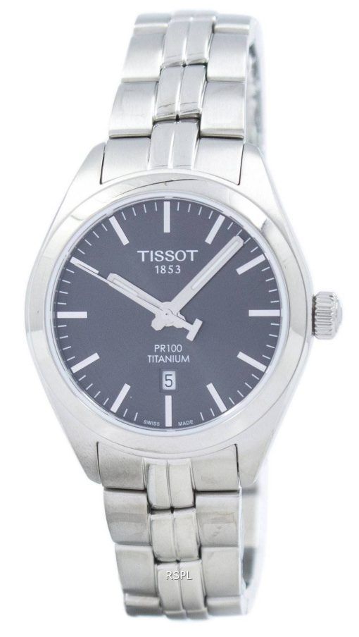 Montre Tissot T-Classic PR 100 titane Quartz T101.210.44.061.00 T1012104406100 féminin