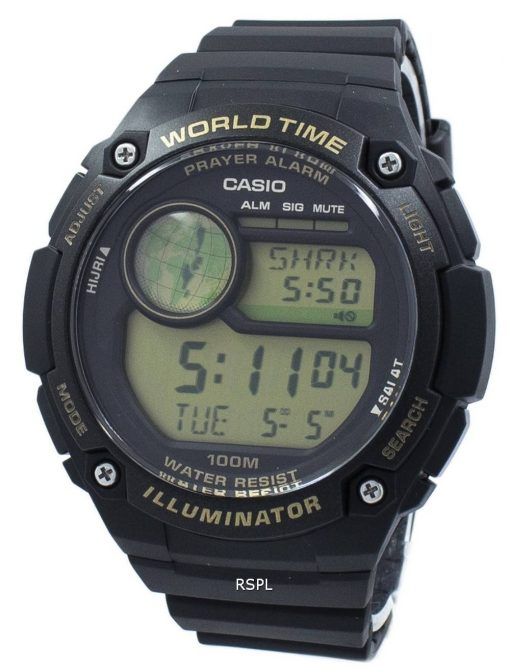 Montre Casio Illuminator monde temps prière alarme numérique 9 CPA-100-a CPA100-9 a masculin