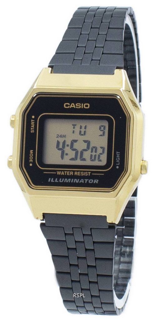 Montre Casio Vintage Illuminator alarme numérique LA680WEGB-1 a féminin