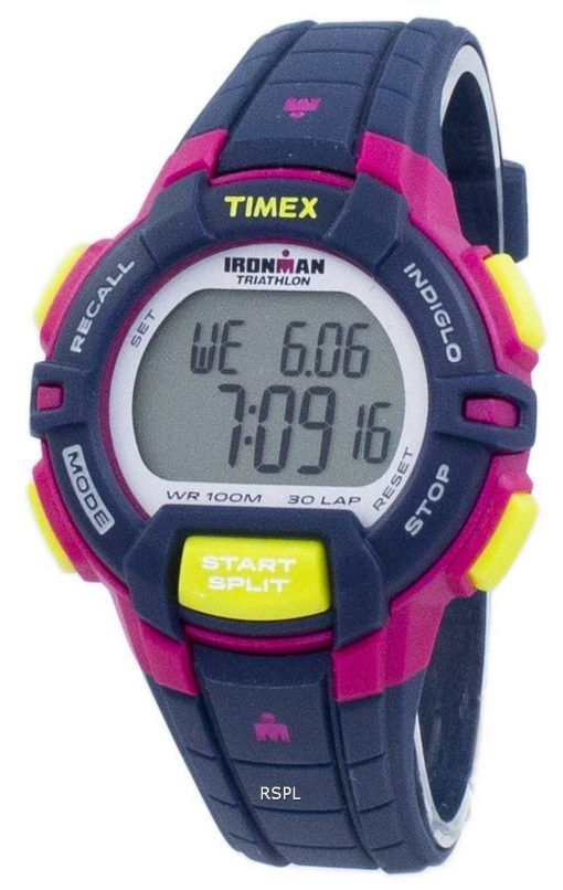 Timex montre Ironman Triathlon 30 robuste tour numérique Indiglo T5K813 femmes de sport