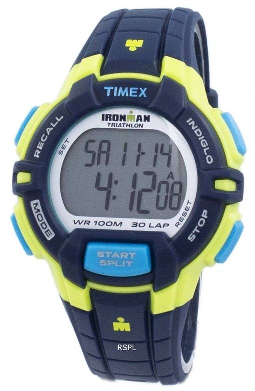 Timex montre Ironman Triathlon 30 robuste tour numérique Indiglo T5K814 hommes de sport