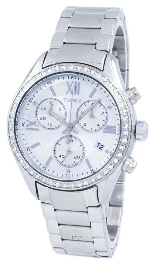 Montre Timex Miami Chronographe Quartz diamant Accent TW2P66800 féminin