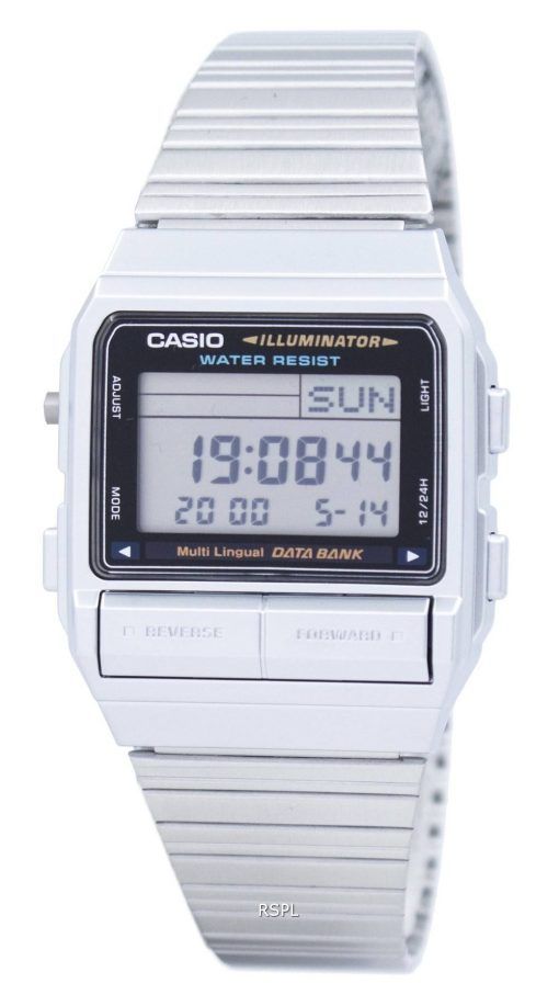 Casio Digital 5 alarme Banque de données multilingue DB-380-1DF DB-380-1 montre homme