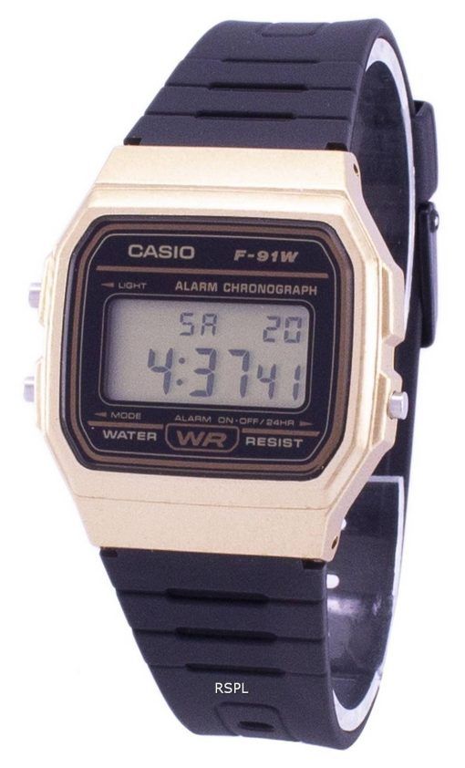 Montre unisexe Casio Vintage Chronographe Quartz alarme F91WM de F-91WM-9 a-9 a