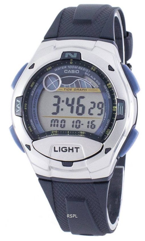 Montre Casio Sport illuminateur marée graphique Moon Phase numérique W-753-2AV W753-2AV hommes