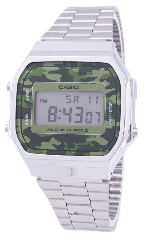Casio rétro Digital Camouflage alarme Chrono A168WEC-3EF montre unisexe