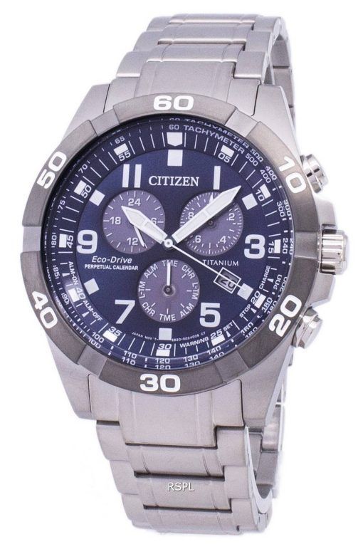 Brycen Citizen Eco-Drive titane chronographe quantième perpétuel BL5558 - 58L montre homme