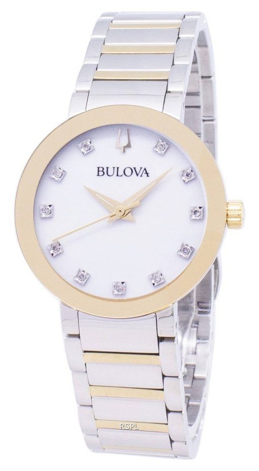 Montre Bulova moderne 98 P 180 diamant Accents Quartz féminin