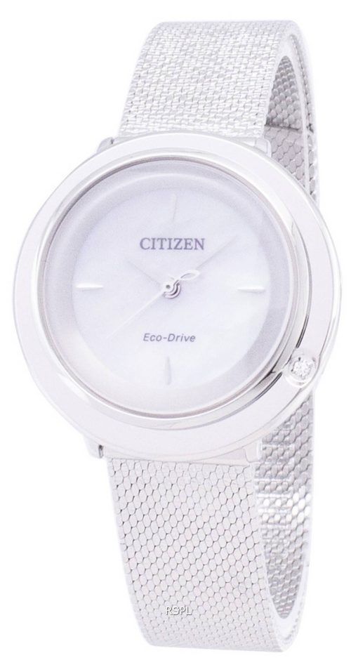 L Citizen Eco-Drive EM0640-82D analogiques diamant Accents Women Watch