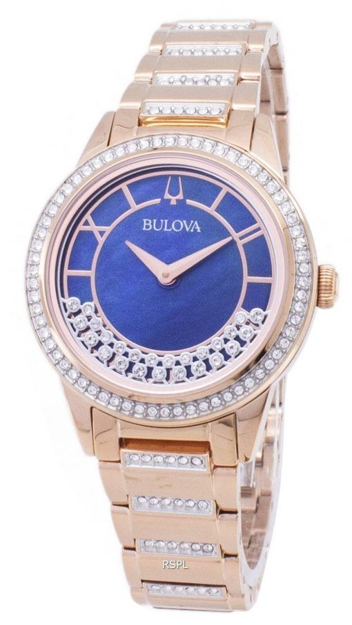 Bulova Crystal TurnStyle 98 L 247 Quartz diamant Accents Women Watch