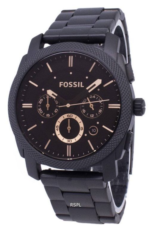 Fossil machine Mid-Size de montres Chronograph Stainless Steel FS4682 IP noir hommes