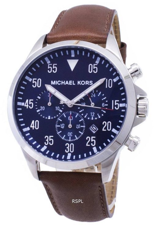 Michael Kors calibre chronographe cadran bleu MK8362 montre homme