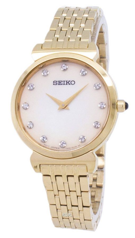 Seiko Quartz SFQ802 SFQ802P1 SFQ802P Diamond Accents Women Watch