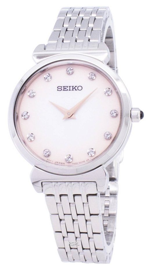 Seiko Quartz SFQ803 SFQ803P1 SFQ803P Diamond Accents Women Watch