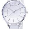 Armani Exchange cadran blanc cuir blanc AX5300 montre