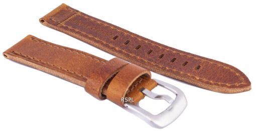 Bracelet de cuir brun Ratio marque 20mm
