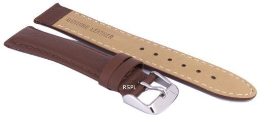 Bracelet de cuir brun Ratio marque 18mm