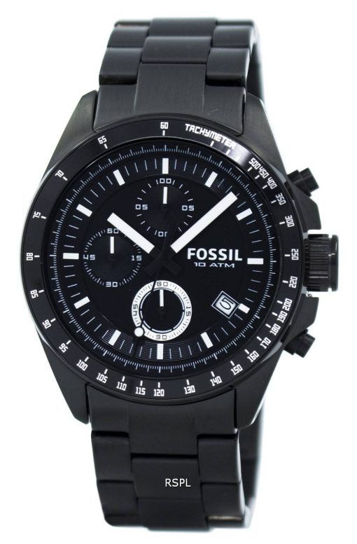 Fossil Chronograph Black Ion-plaqué la montre de CH2601 Hommes